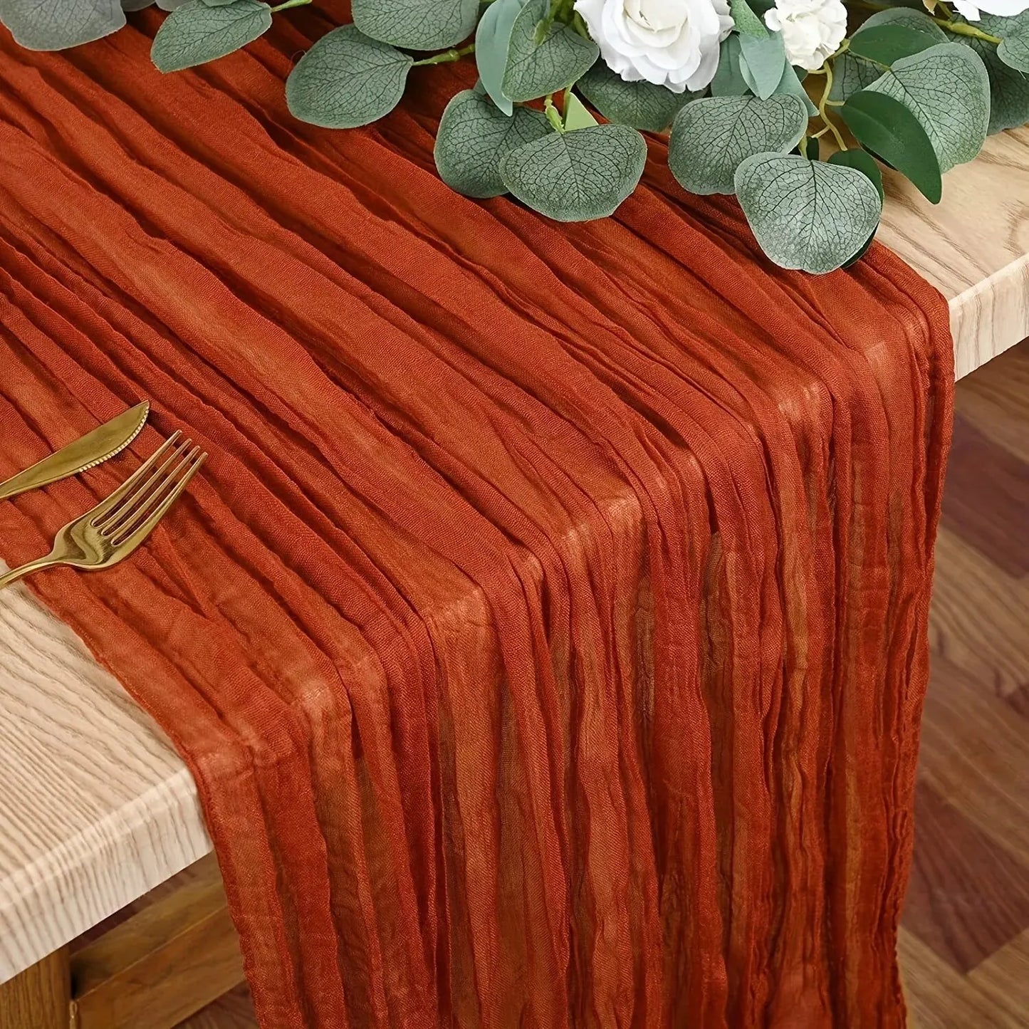 Boho Style Cheesecloth Table Runner