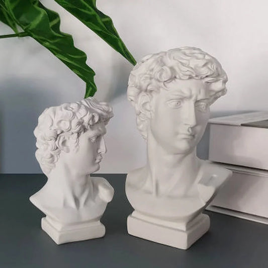 Classical David Bust Resin Vase