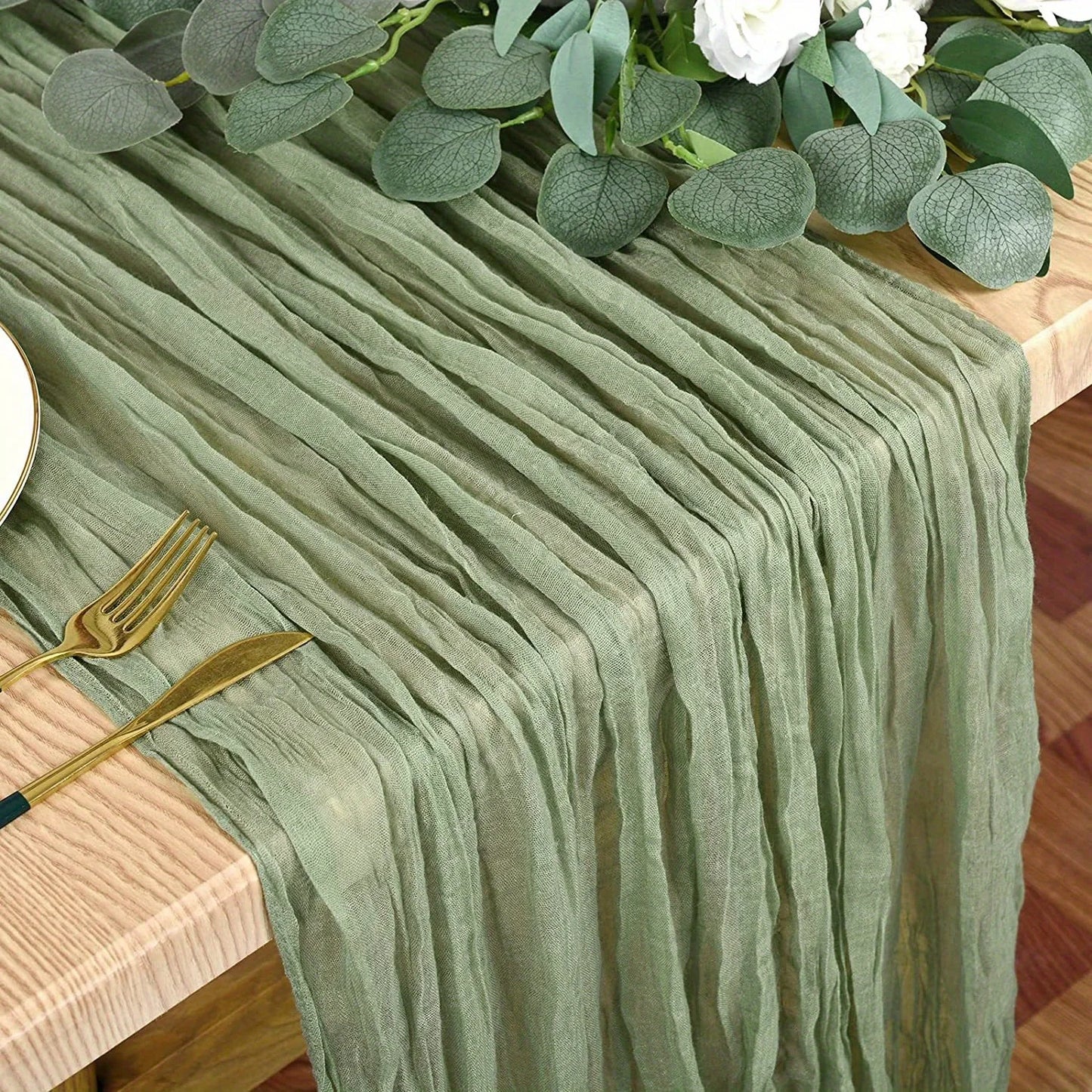 Boho Style Cheesecloth Table Runner