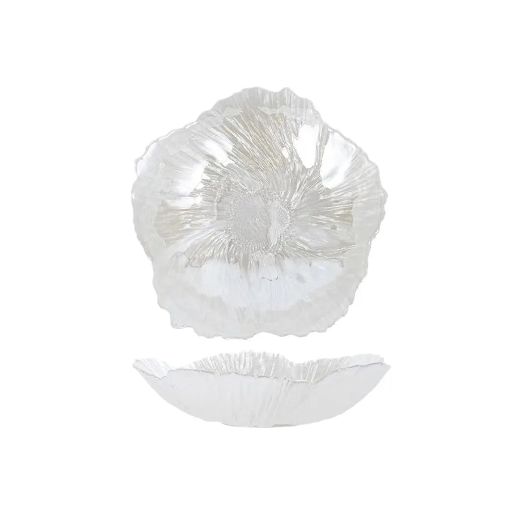 Luxury Floral Glass Plate - Dinner & Jewelry Tray